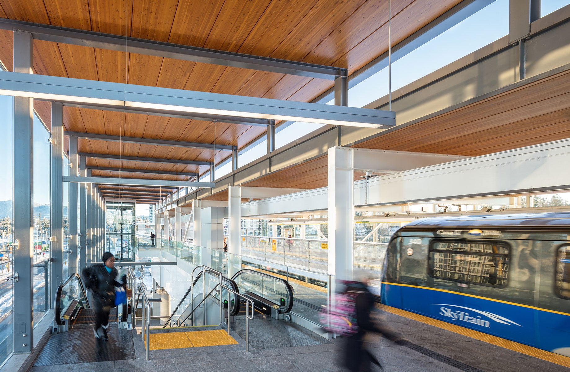 Interior of Burquitlam station