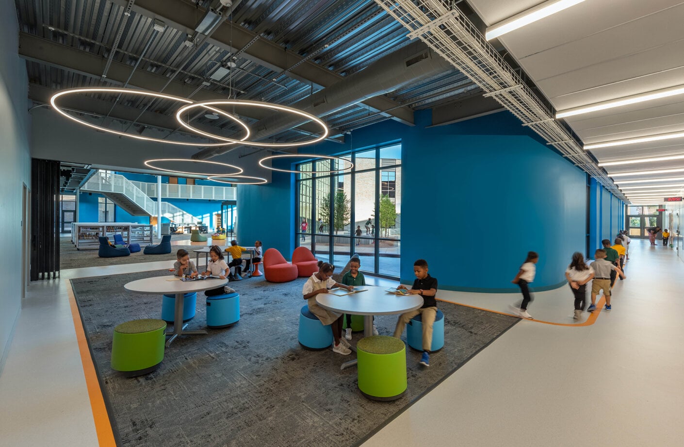 collaboration area with students