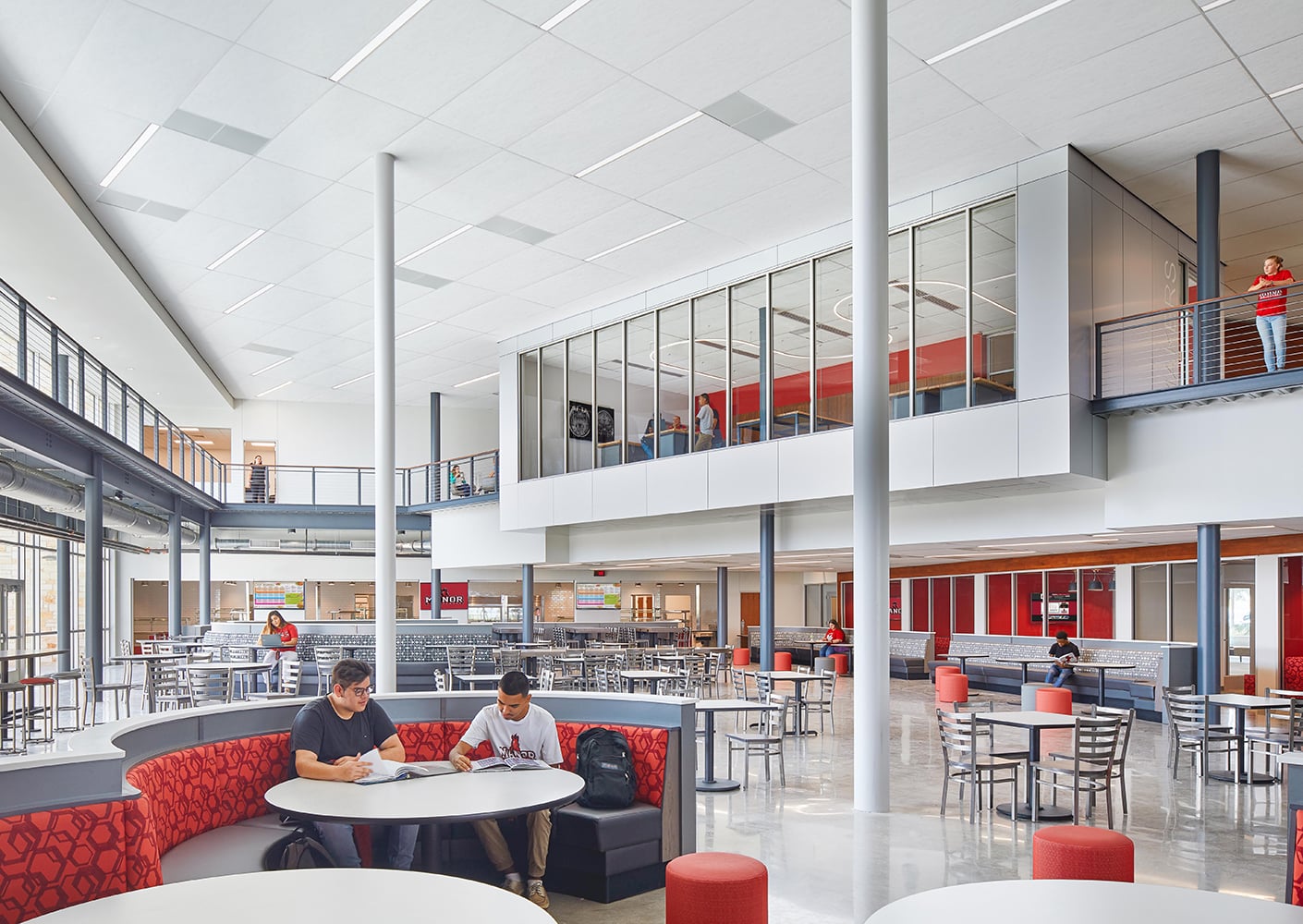 cafeteria with students