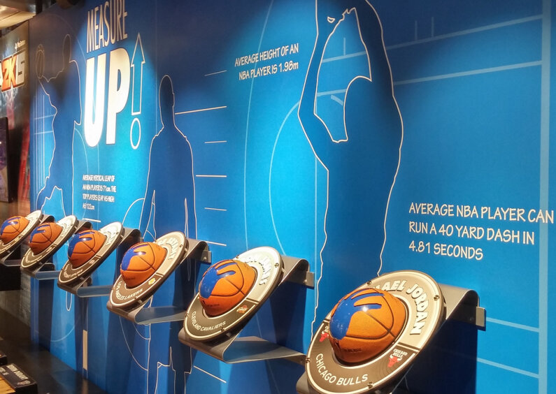 interactive basketball display