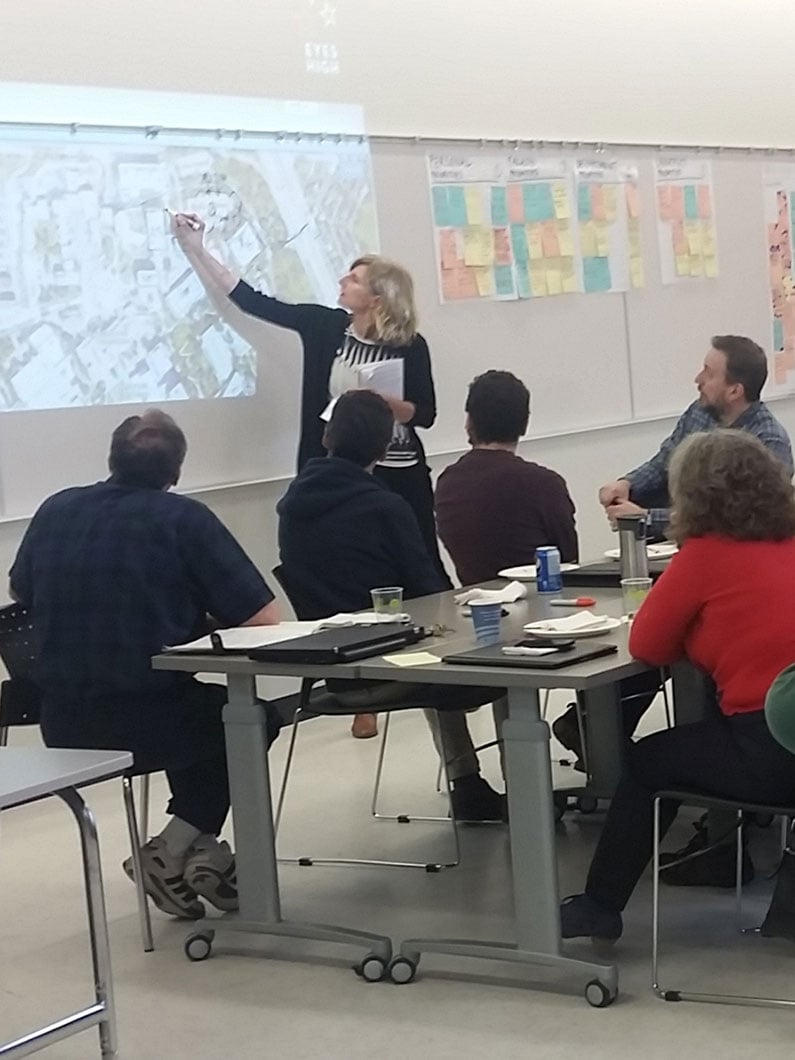 Jana facilitating a workshop at the University of Calgary.