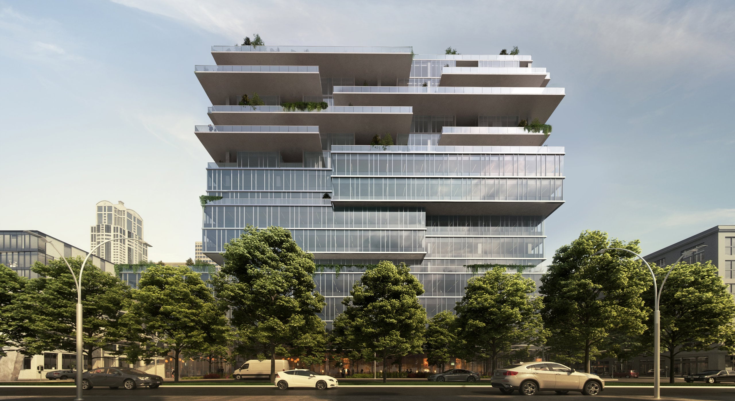 800 Western rendered view from the east