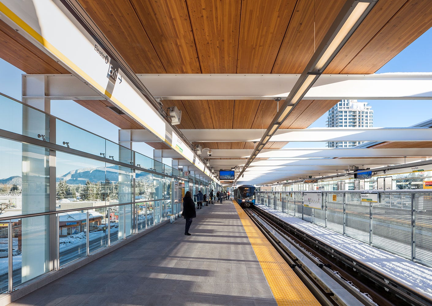 View of Burquitlam station platform.