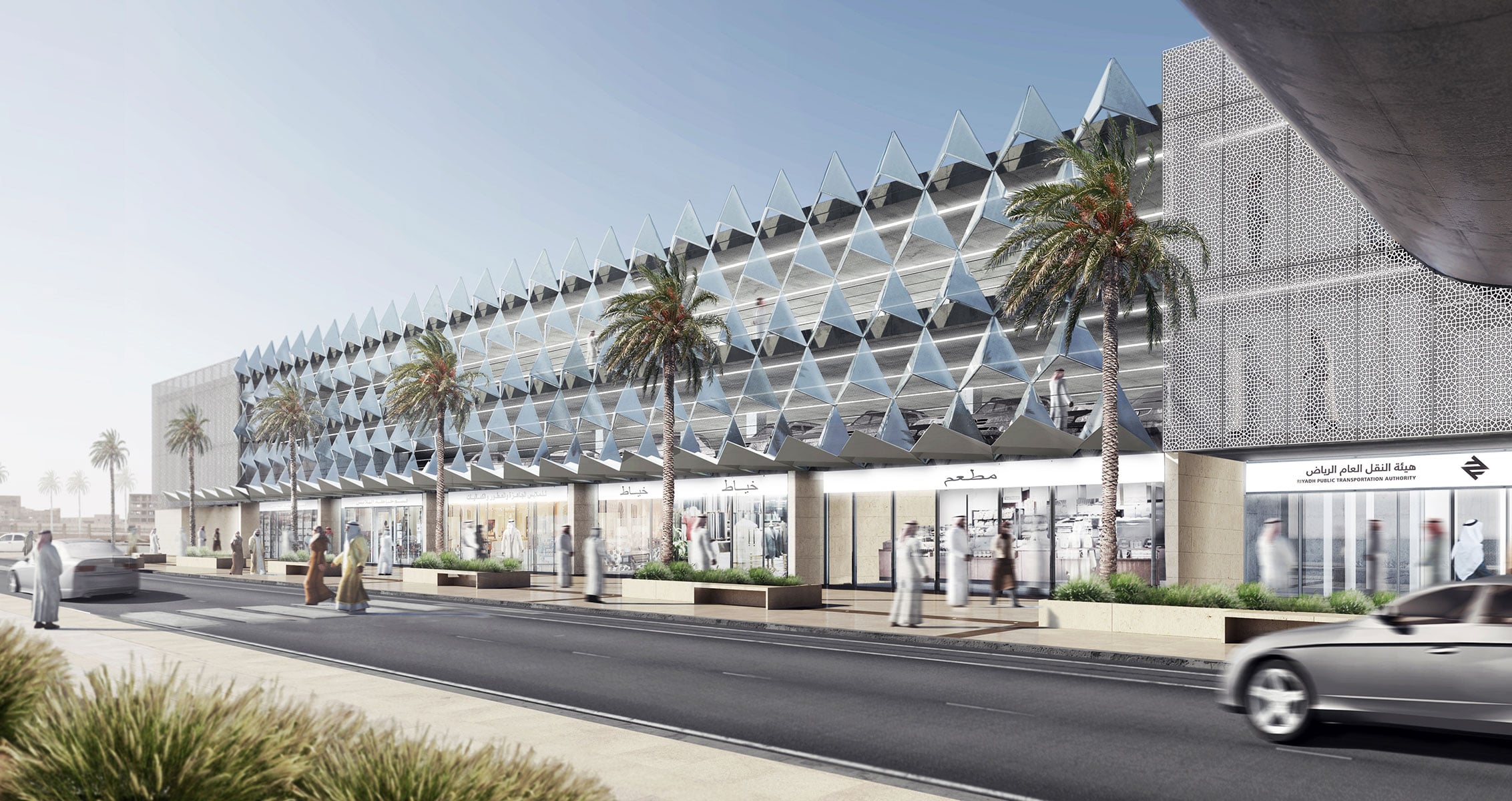 Rendering of park-and-ride facility.
