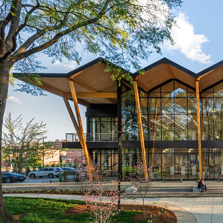 exterior of a library