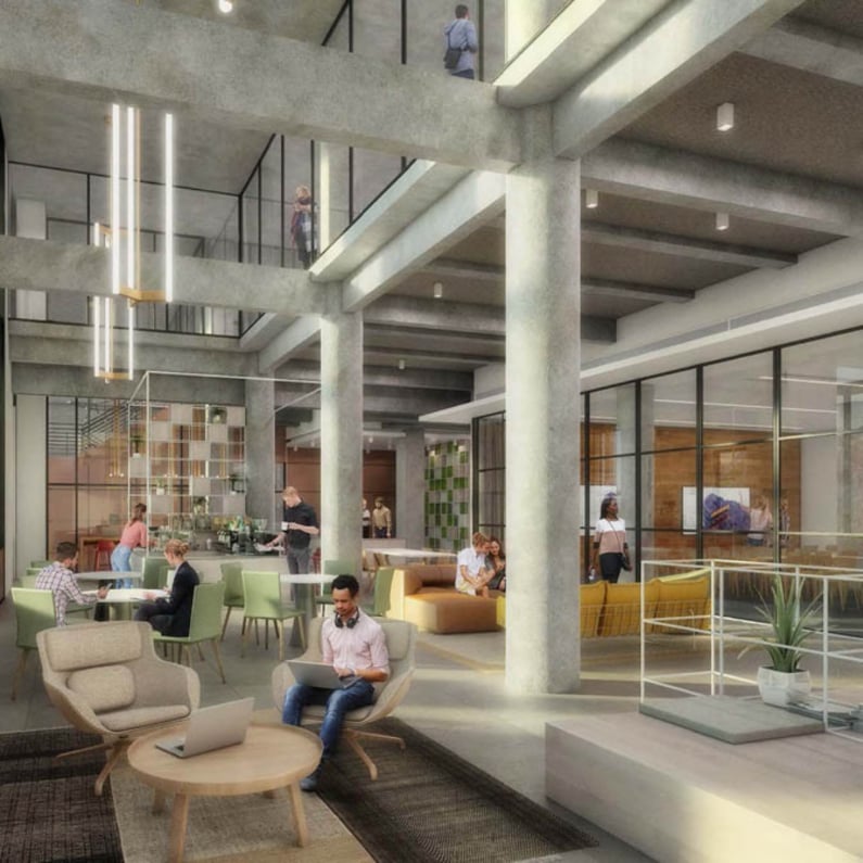 Collaboration space at the InnoLabs building in Long Island city.