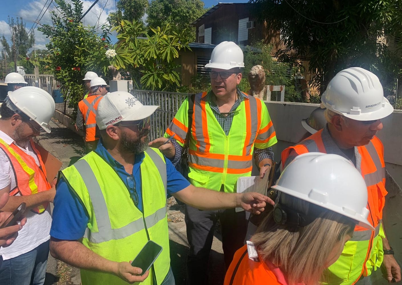 AIA PR leaders and volunteers on site