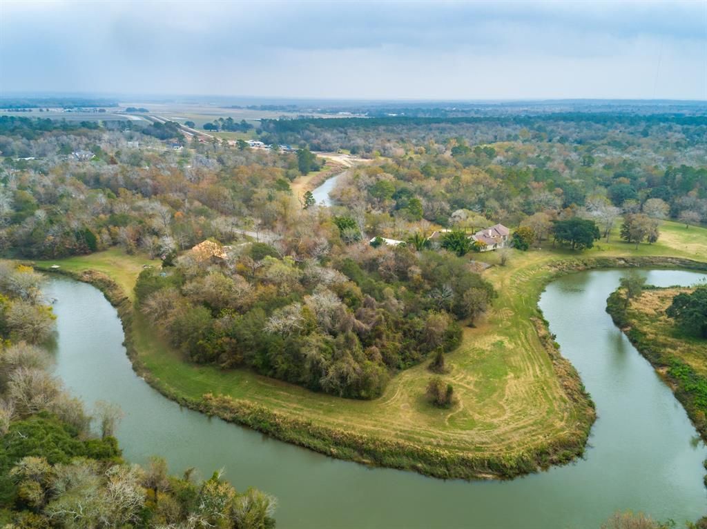 River winding through rural landscape