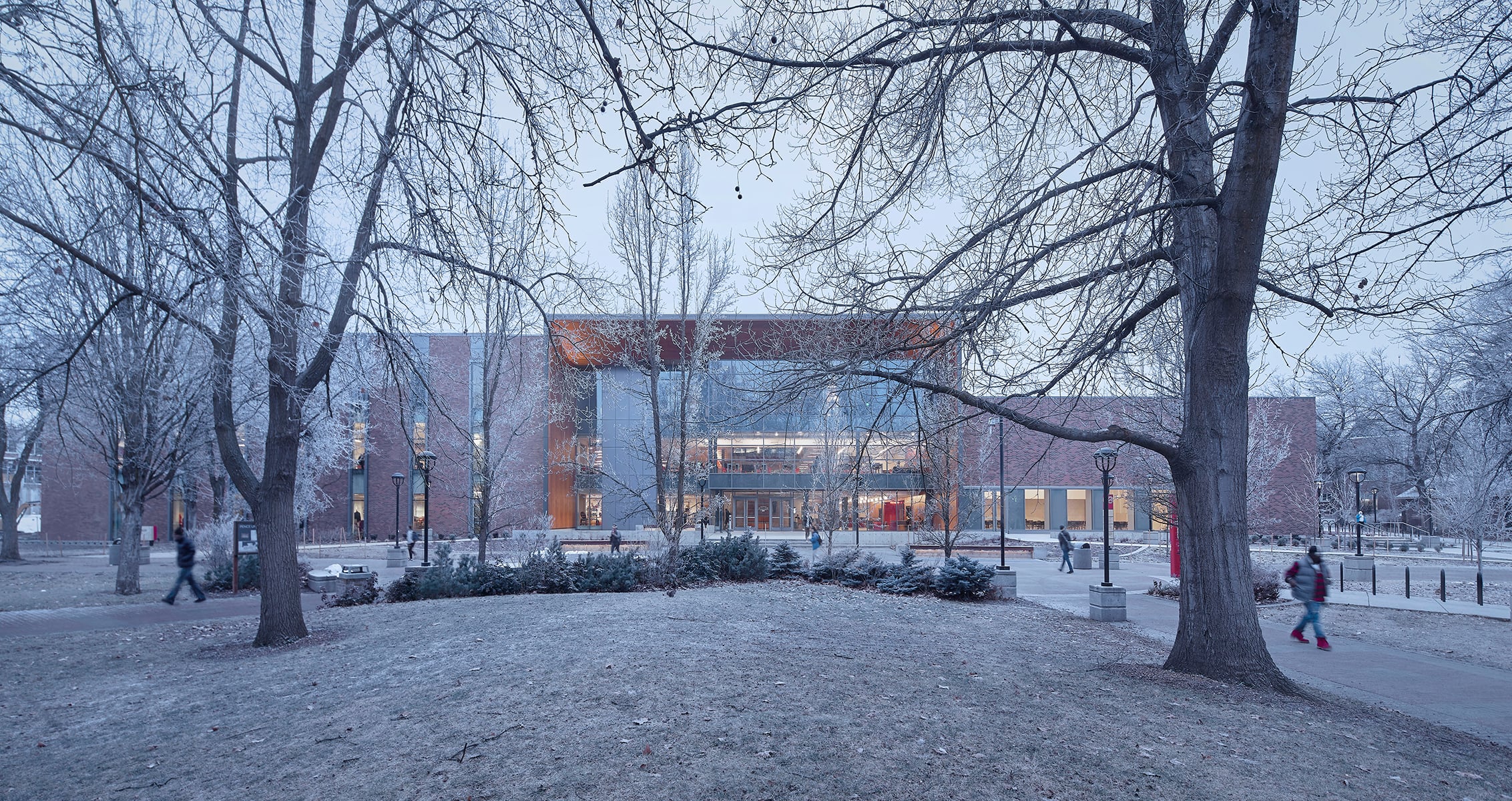 South entrance on a frosty morning