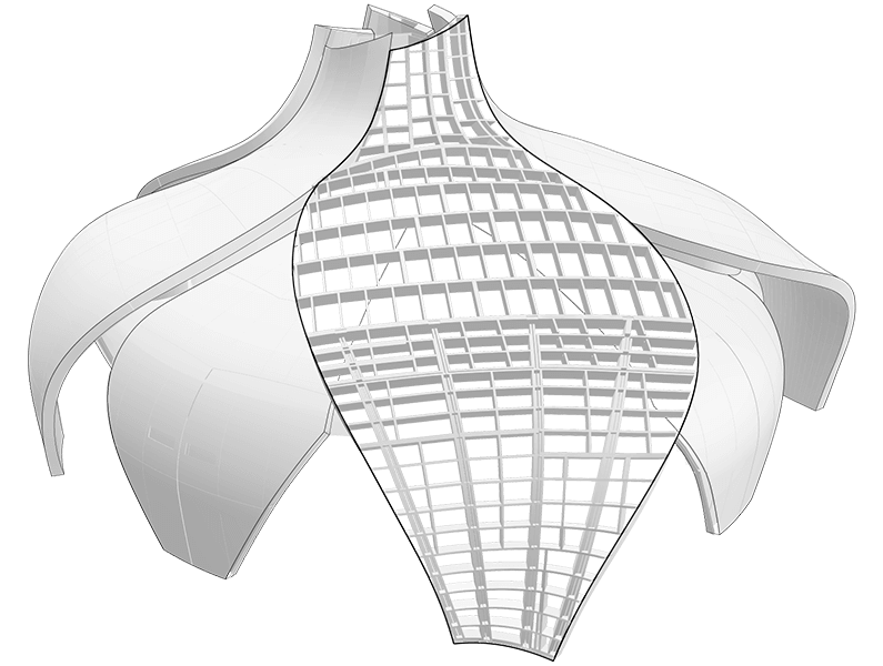 Structural detail of pavilion.