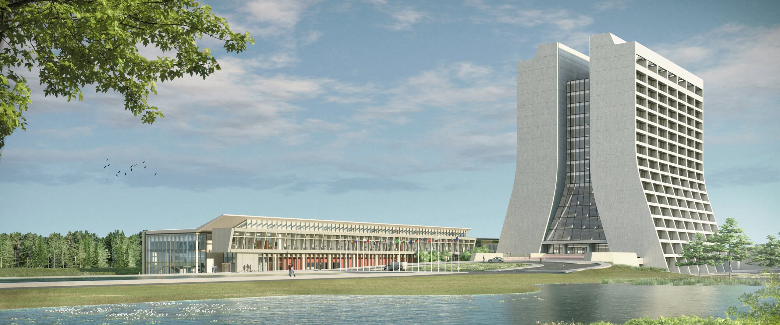 Exterior rendering of Fermilab