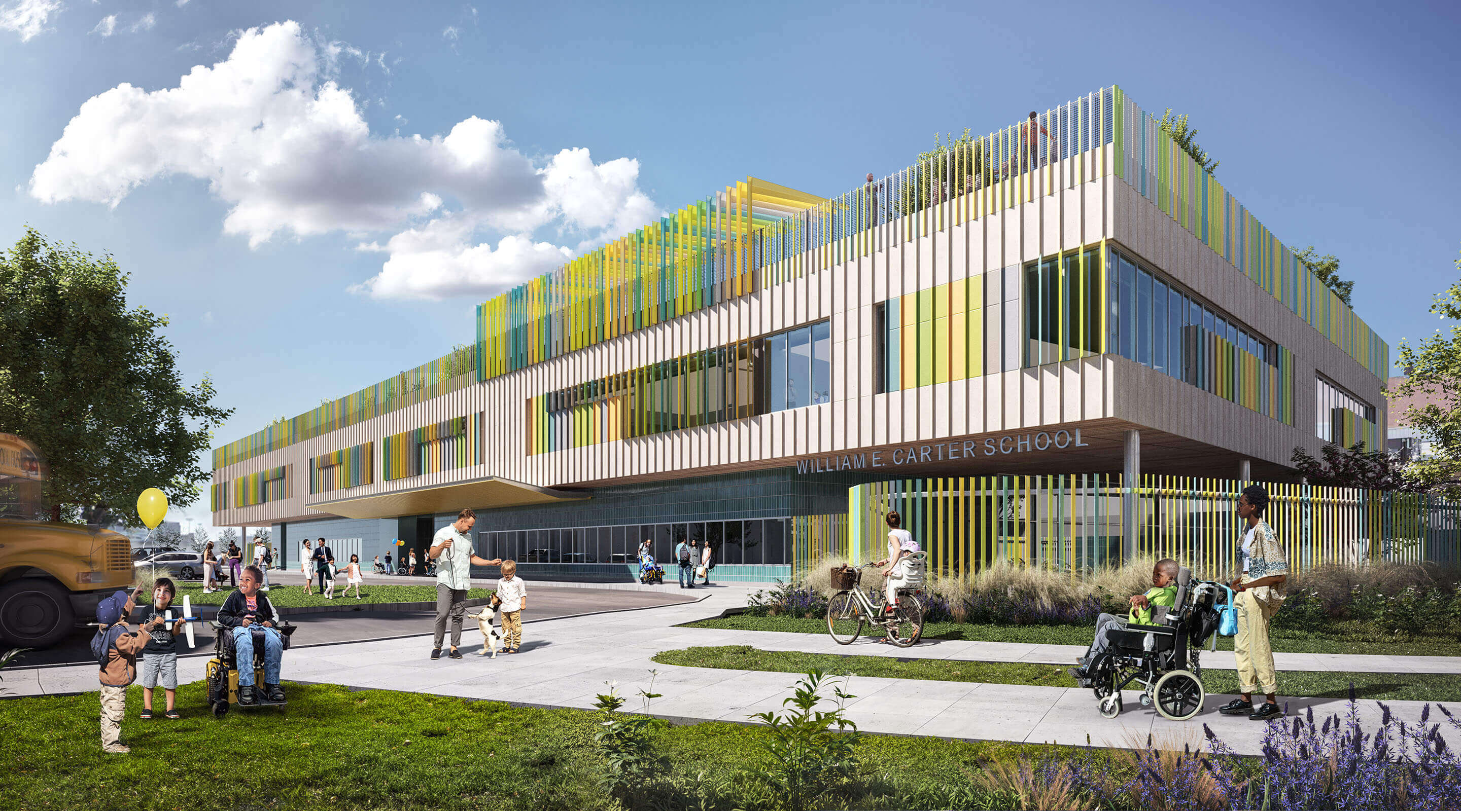 Architectural rendering of the Carter School