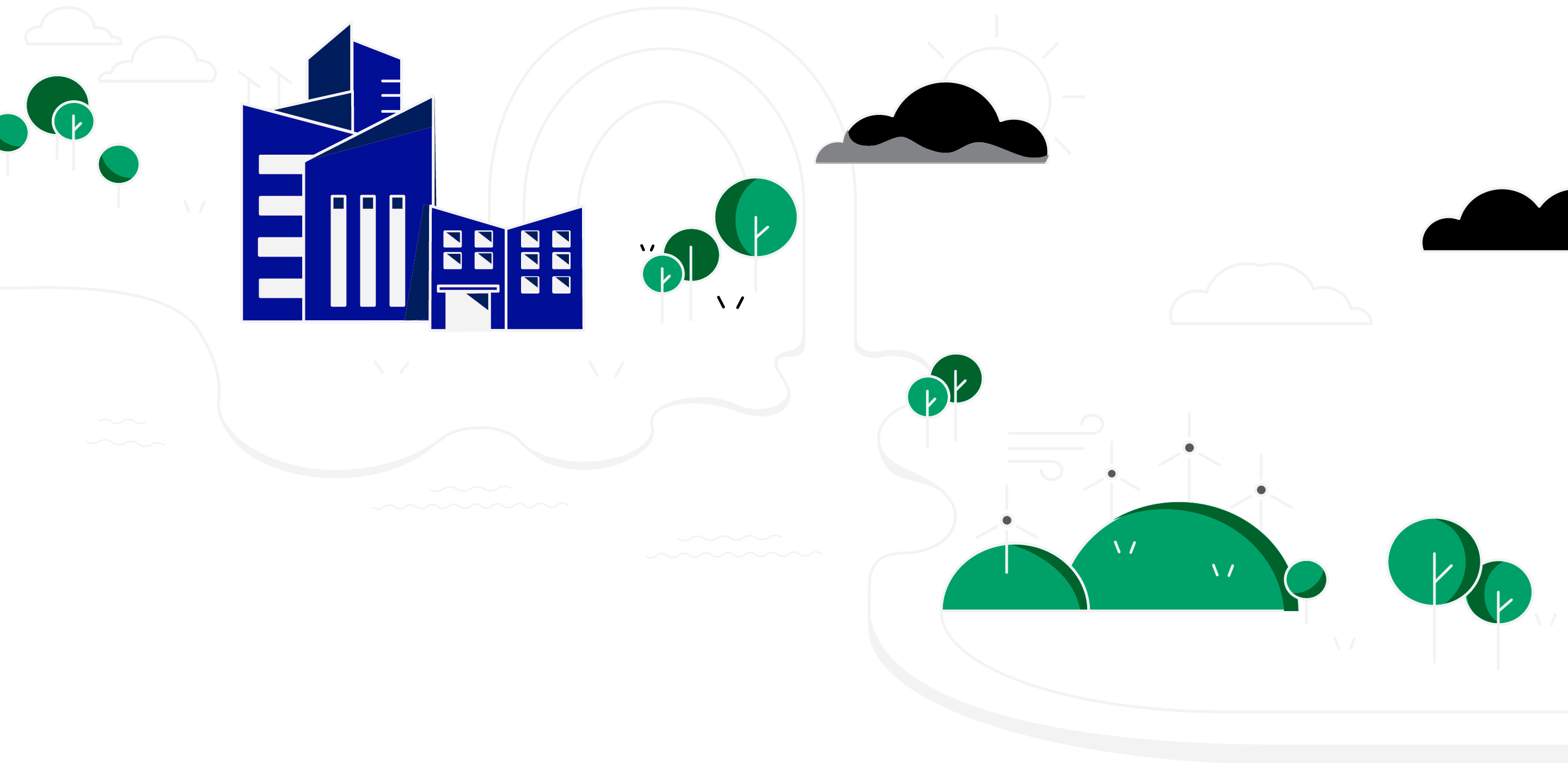 Abstract representation of carbon reduction tools