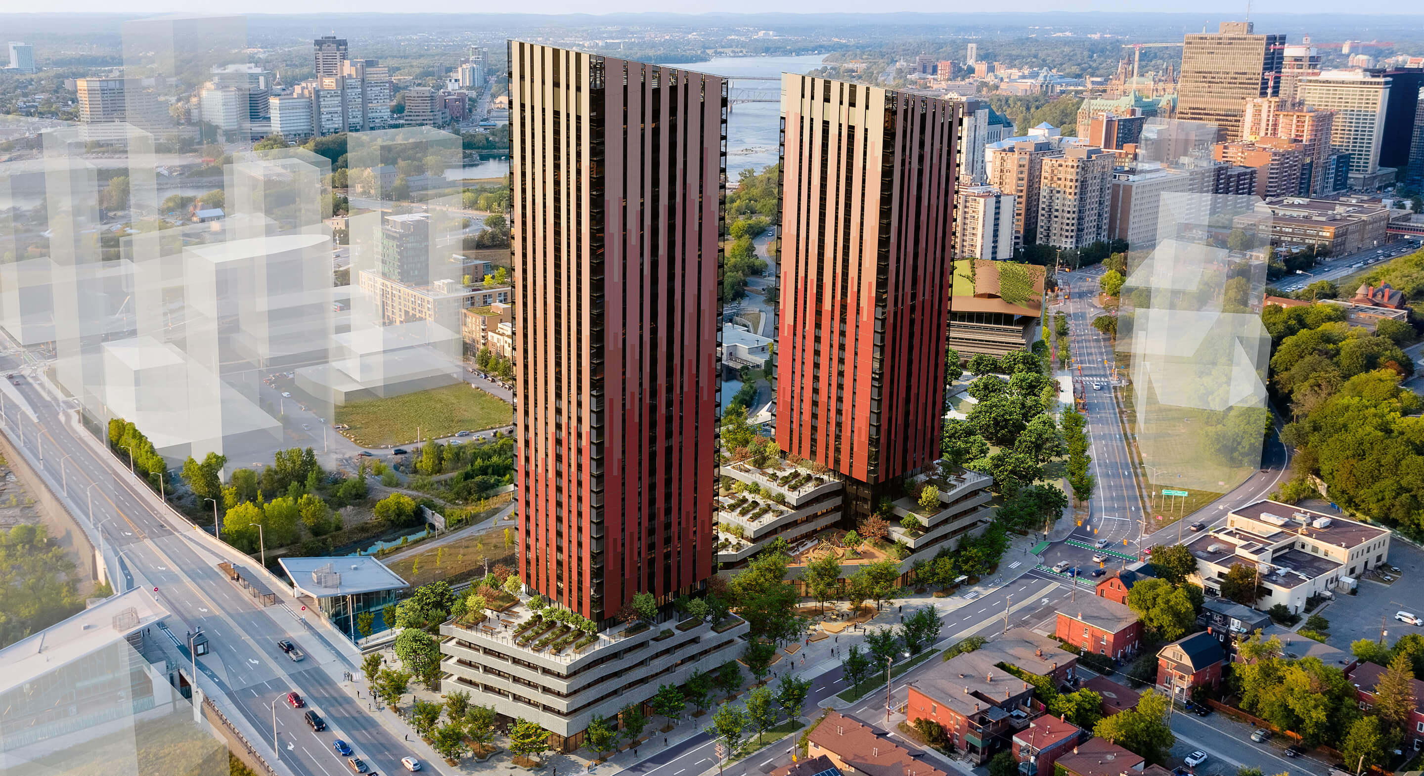 Exterior view of LeBreton Flats Library Parcel Development