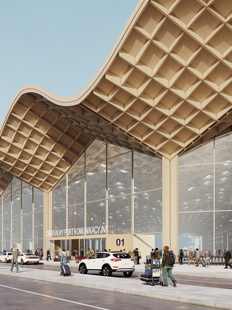 Warsaw Airport - Solidarity Transport Hub Poland