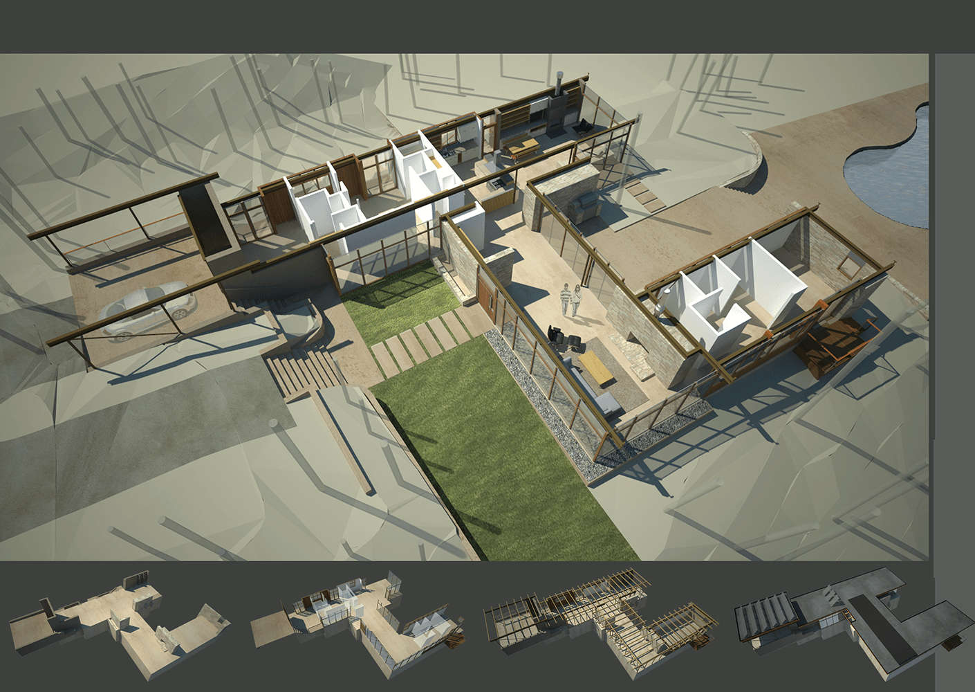 Pfau Starr Residence Axonometric Drawing