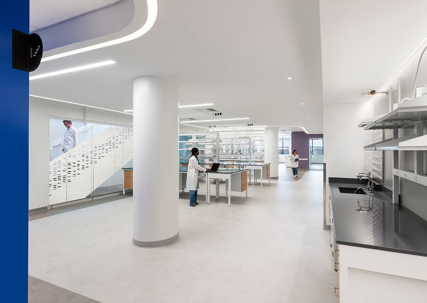 An interior lab space