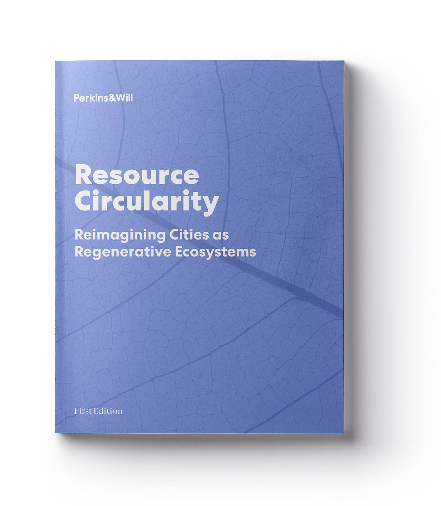 Blue book cover titled Resource Circularity by Perkins&Will.
